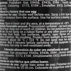 New Metallic Gold Spray, 300ml Ingredients Brands|Baking Ingredients