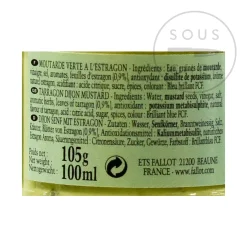 Outlet Dijon Mustard With Tarragon, 105g Ingredients Brands|French Ingredients