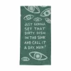 Dish In The Sink Cotton Jacquard Tea Towel Kitchen Textiles & Clothing