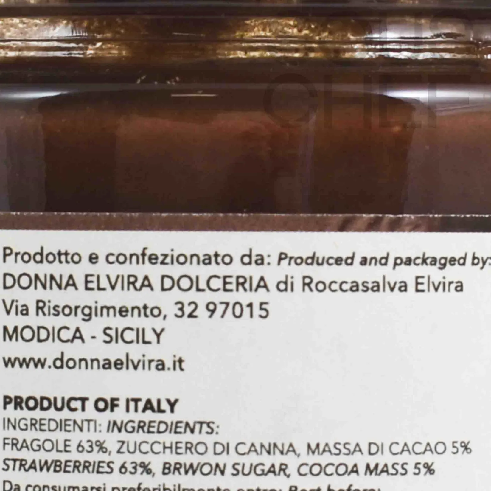 Clearance Strawberry and Chocolate Marmalade, 210g Ingredients Brands|Italian Ingredients