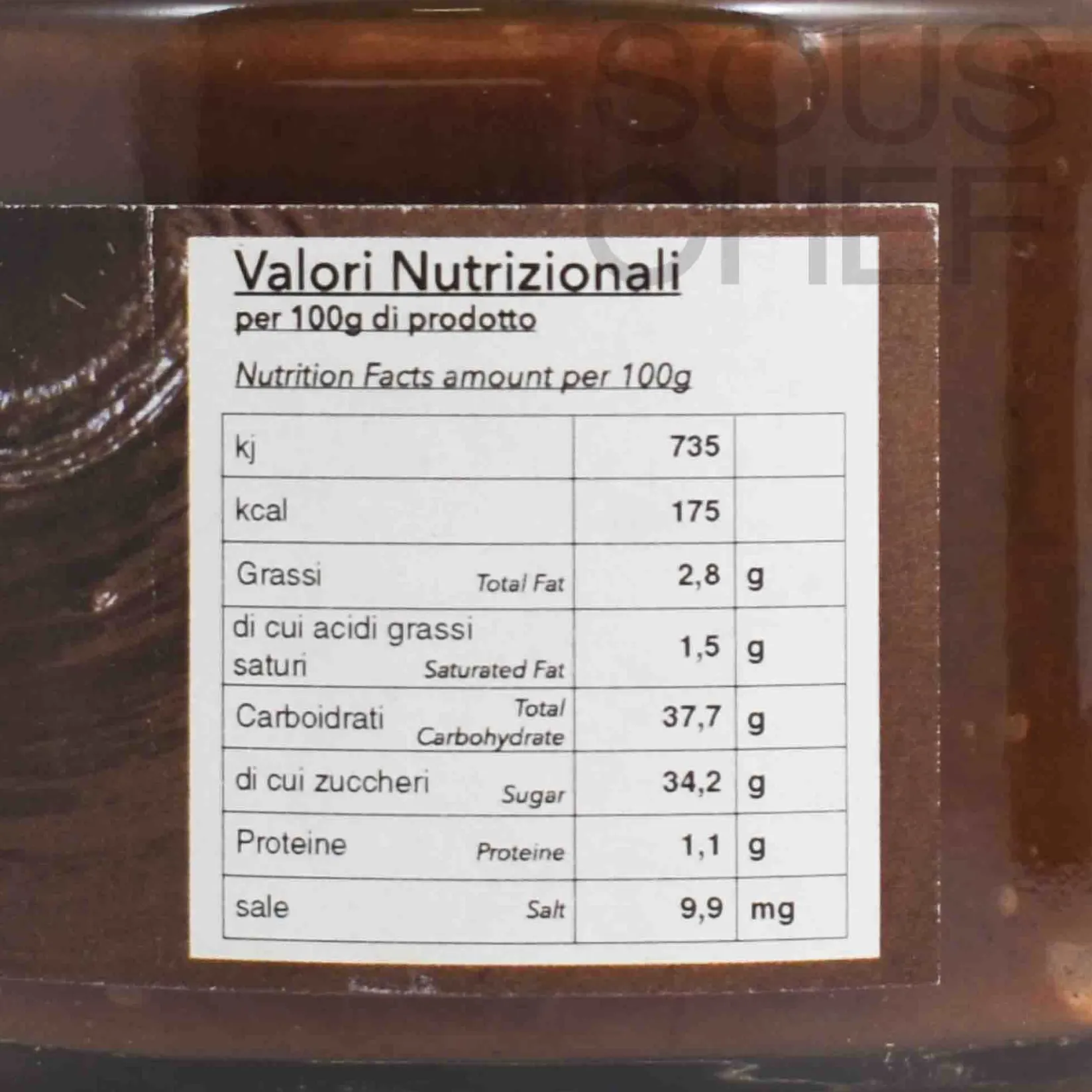 Clearance Strawberry and Chocolate Marmalade, 210g Ingredients Brands|Italian Ingredients