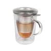 New Double-Walled Borosilicate Glass Teacup with Strainer, 290ml Tableware Brands