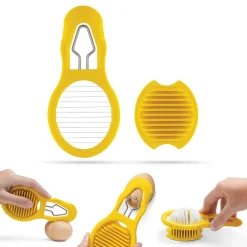 Best Yellow Eggler Egg Peeler and Slicer Kitchen Tools & Utensils
