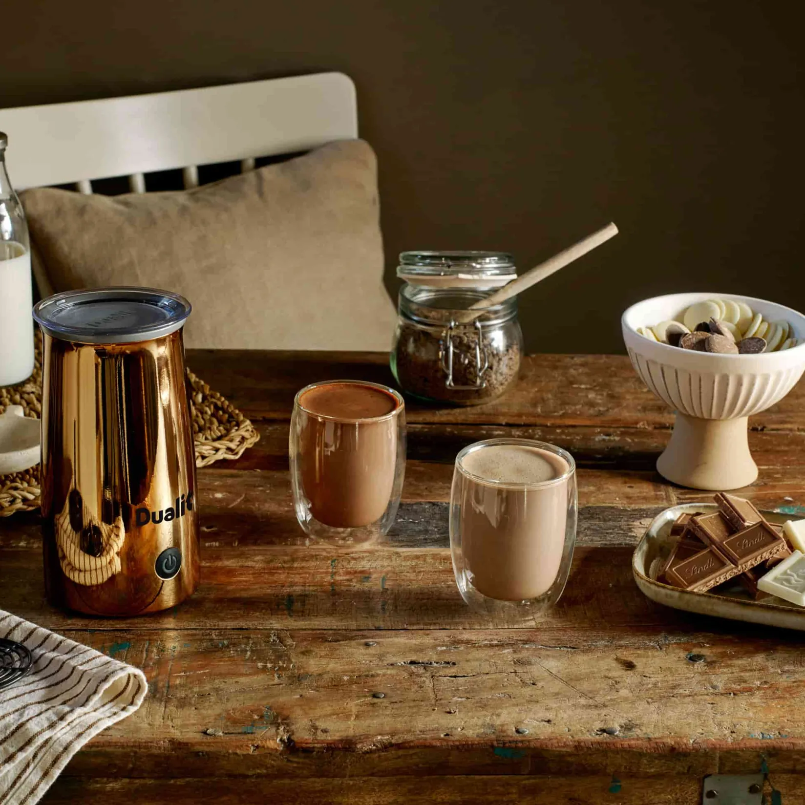 Copper Cocoatiser Milk Frother & Hot Chocolate Maker Kitchen Electricals