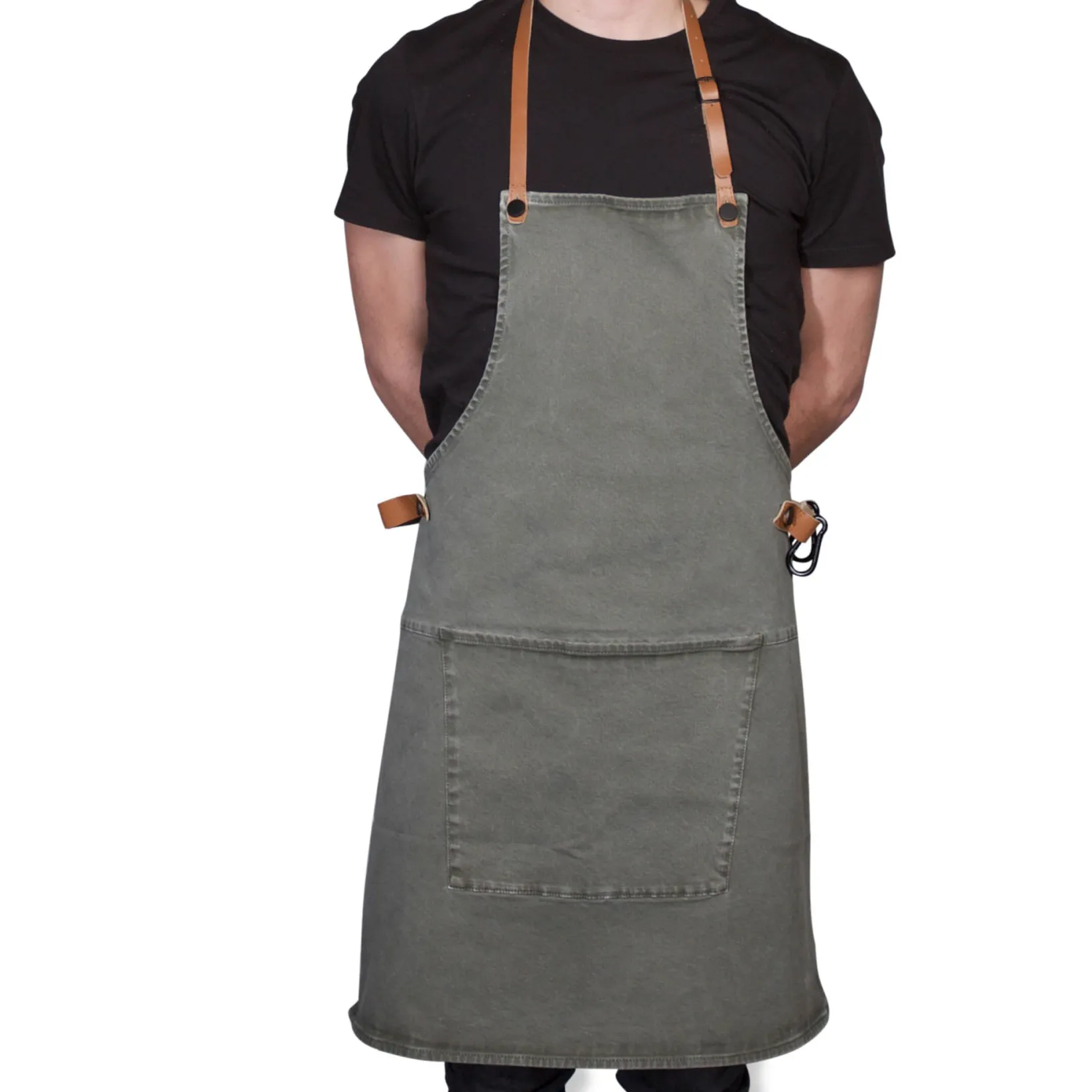 Online Canvas BBQ Apron in Grey-Green Kitchen Textiles & Clothing
