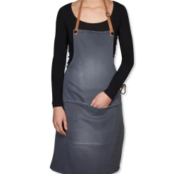New Canvas BBQ Apron in Washed Grey Kitchen Textiles & Clothing