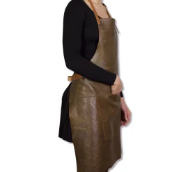 Sale Leather BBQ Apron in Vintage Brown Kitchen Textiles & Clothing