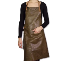 Sale Leather BBQ Apron in Vintage Brown Kitchen Textiles & Clothing