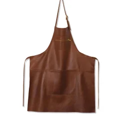 Best Leather Zipper Apron in Classic Brown Kitchen Textiles & Clothing