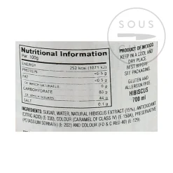 Online Concentrated Hibiscus Syrup, 700ml Ingredients Brands|Mexican Ingredients