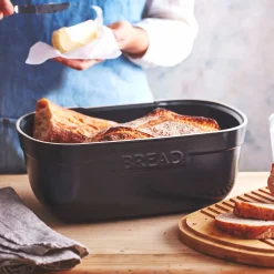 Clearance Black Bread Storage Box French Ingredients|Food Storage & Containers