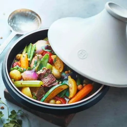 Sale Delight Black & White Ceramic Induction Tagine French Ingredients|Pots & Pans