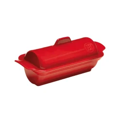 Sale Red Foie Gras Medallion Dish with Lid, 24.5x10cm French Ingredients|Baking Supplies & Equipment