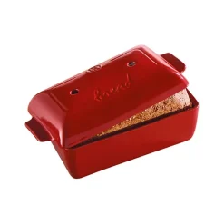 Outlet Red Loaf Pan with Lid, 2.2 Litre French Ingredients|Baking Supplies & Equipment