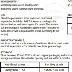 Sale Nutrisis Thickener, 1kg Ingredients Brands|Sauces & Condiments