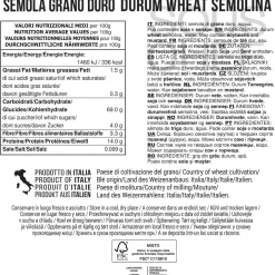 Mezze Durum Wheat Semolina Maniche Pasta, 500g Ingredients Brands|Italian Ingredients