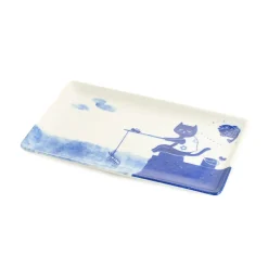 New Fishing Cat Sushi Plate, 23.5cm Plates|Japanese Tableware