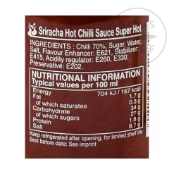 Outlet Sriracha Super Hot Chilli Sauce Ingredients Brands|Southeast Asian Ingredients