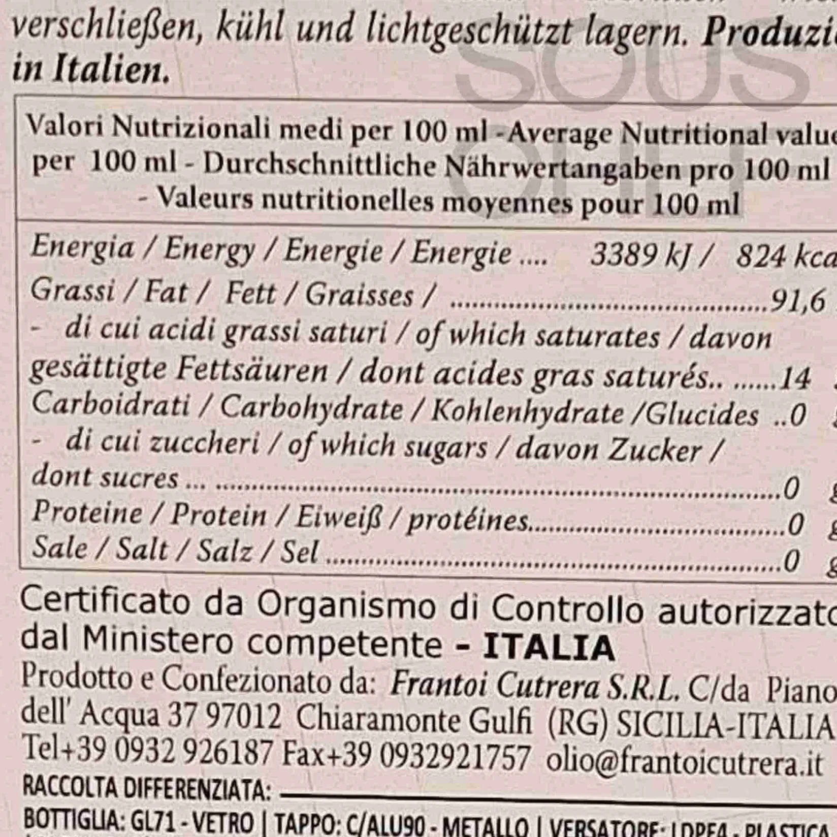 Online Tonda Iblea Monocultivar PGI Extra Virgin Olive Oil, 500ml Ingredients Brands|Italian Ingredients