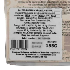 Online French Salted Butter Caramel Tray, 155g French Ingredients|Chocolate & Sweets