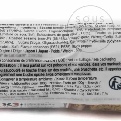 Hot Garlic Roasted Sesame Seeds, 80g Ingredients Brands|Japanese Ingredients