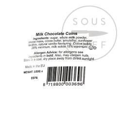 Gold Milk Chocolate Coins, 100g Ingredients Brands|Chocolate & Sweets