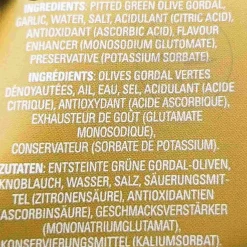 Hot Gordal Olives with Garlic, 580ml Ingredients Brands|Spanish Ingredients