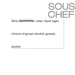 Hot Genepi Aperitif 15V, 500ml Ingredients Brands|Drinks