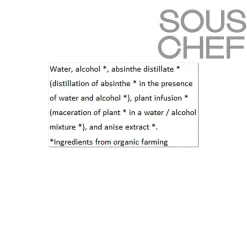 Hot Organic Absinth 55V, 700ml Ingredients Brands|Drinks