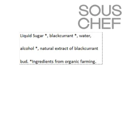 Organic Blackcurrant Liquer 15V, 700ml Ingredients Brands|Drinks