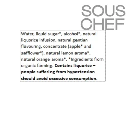 Organic Gentian Liquer, 15% ABV, 700ml Ingredients Brands|Drinks