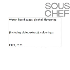 Clearance Violet Liqueur 18V, 500ml Ingredients Brands|Drinks