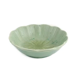 Best Green Scalloped Japanese Bowl, 13.5cm Japanese Ingredients|Japanese Tableware