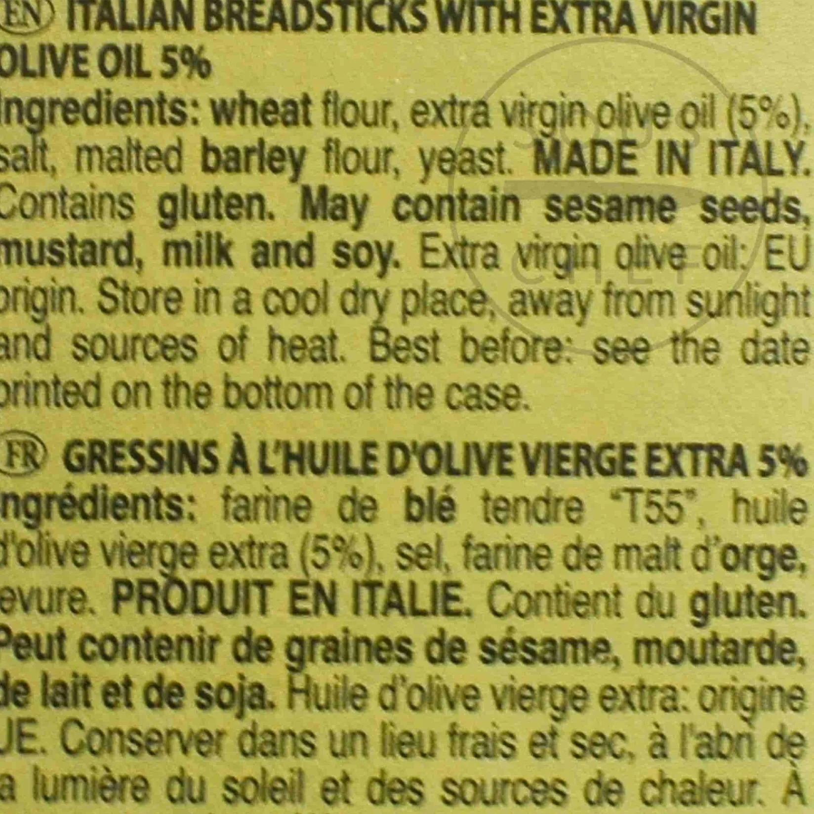 Best Grissini Traditional Extra Virgin Olive Oil Breadsticks, 125g Ingredients Brands|Snacks