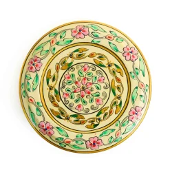 Clearance Hand Painted Single Tier White Tiffin Tin, 300ml Indian Ingredients|Food Storage & Containers