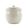 Discount Handmade Stoneware Fermenting Crock in White 2 litre Pickling, Preserving & Fermenting Jars
