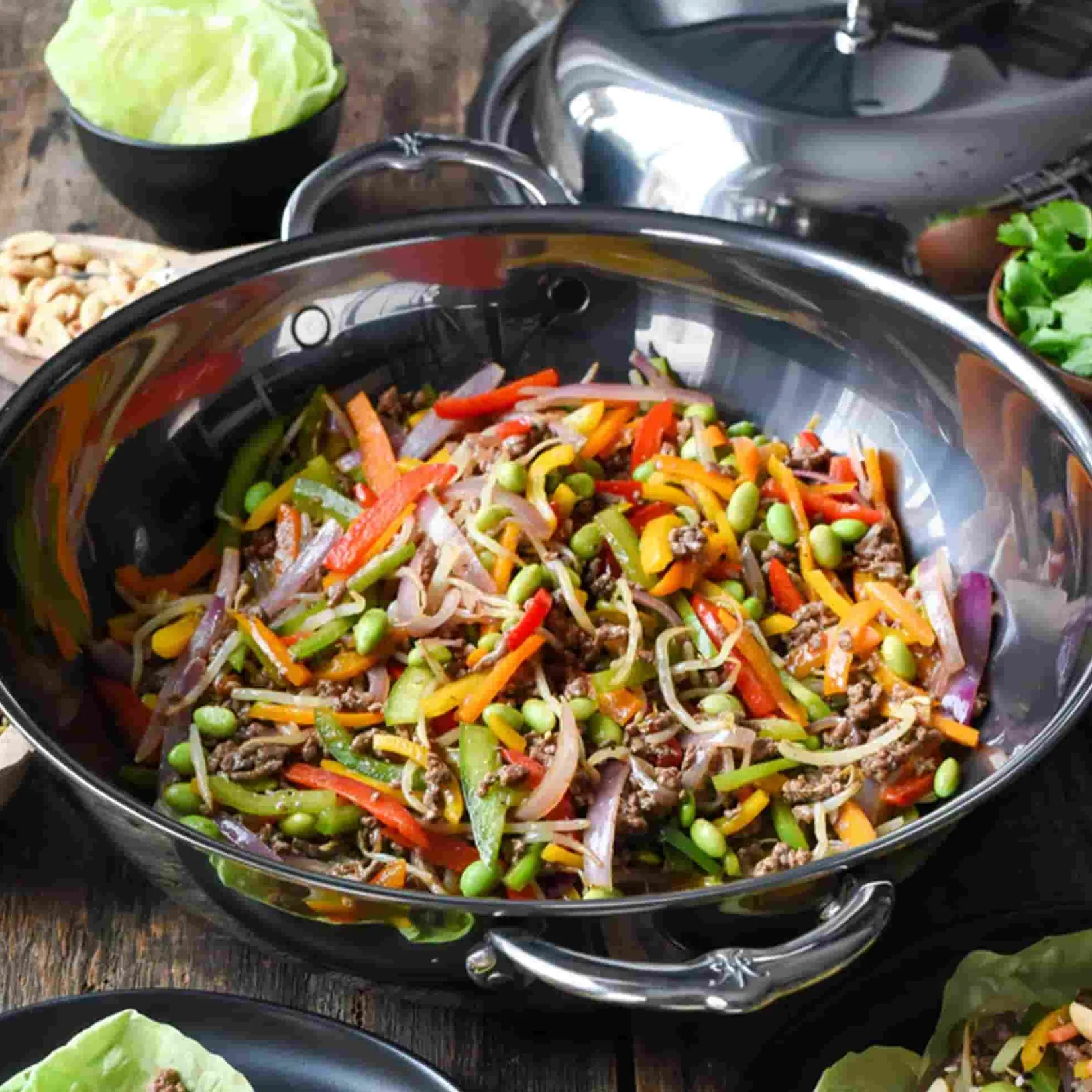 Online Nanobond Wok with Lid, 36cm Pots & Pans