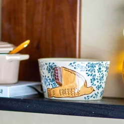 Clearance Hezha White Bowl with Bird, 13cm Tableware Brands