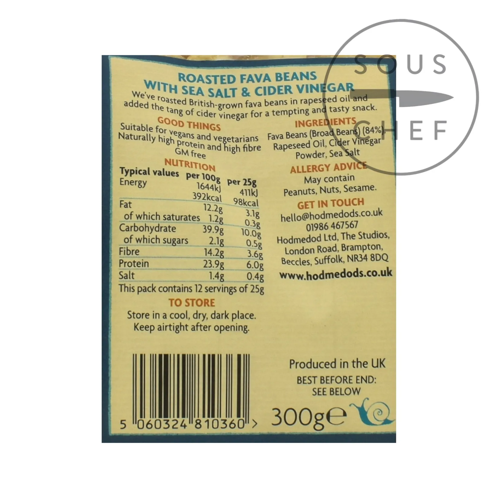 Best Salt & Vinegar Roasted Fava Beans, 300g Made In The Uk|Snacks