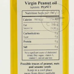 Virgin Peanut Oil, 250ml Ingredients Brands|Oil, Vinegar & Dressings