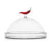 Clearance Chilli Pepper Cheese Plate with Cloche, 20cm Tableware Brands