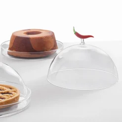 Clearance Chilli Pepper Cheese Plate with Cloche, 20cm Tableware Brands
