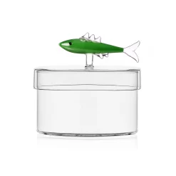 Sale Green Sardine Snack Jar with Lid, 12cm Tableware Brands