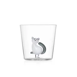 Grey Tail Sitting Cat Tumbler, 300ml Table Setting|Drinking Glasses
