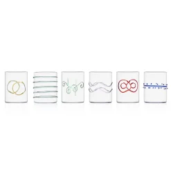 Set of 6 Assorted Water Tumblers, Assorted Colours Tableware Brands|Table Setting