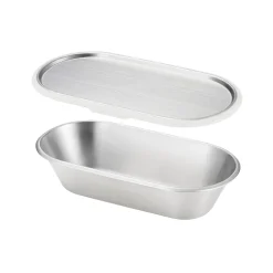 Sale Japanese Grey Rim Stainless Steel Lunch Box, 21x11cm Japanese Ingredients|Food Storage & Containers