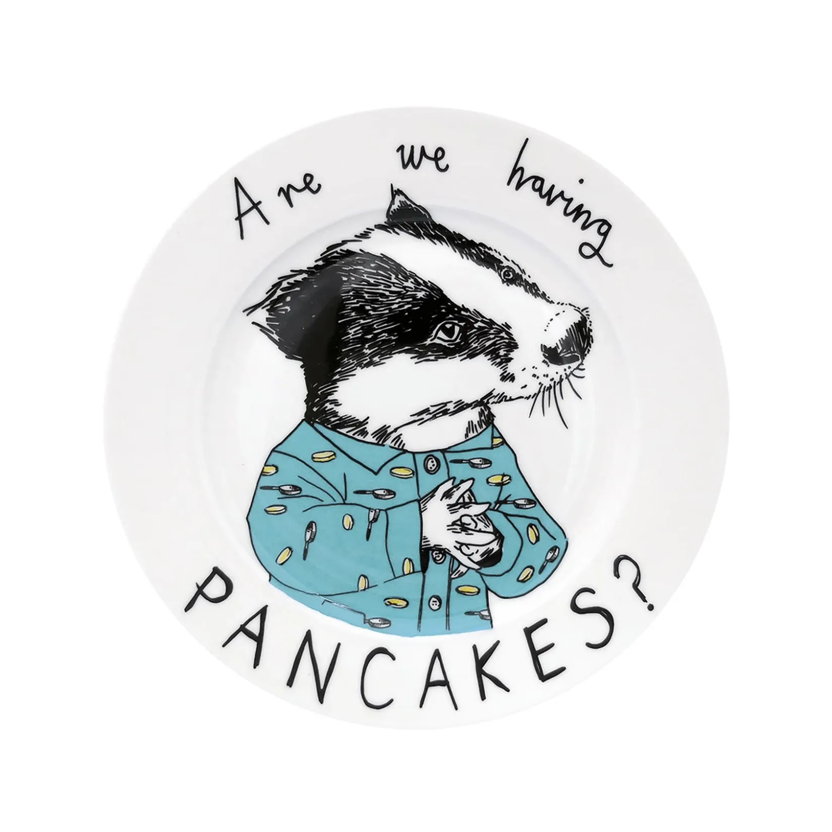 Clearance Are We Having Pancakes? Side Plate, 20cm Tableware Brands|Made In The Uk