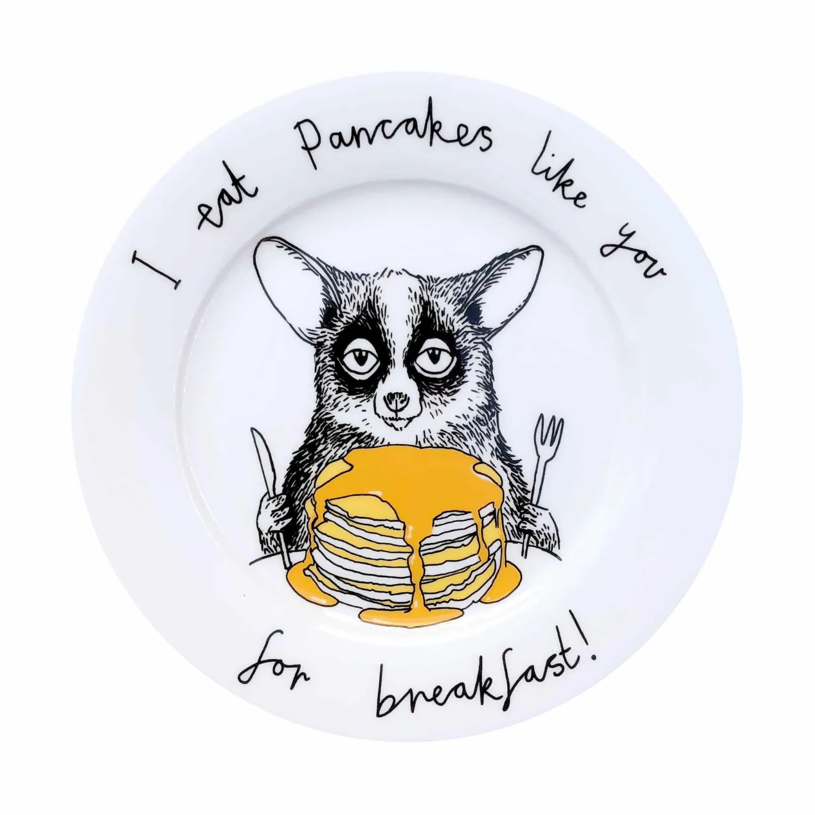 Sale I Eat Pancakes Like You For Breakfast! Side Plate, 20cm Tableware Brands|Made In The Uk