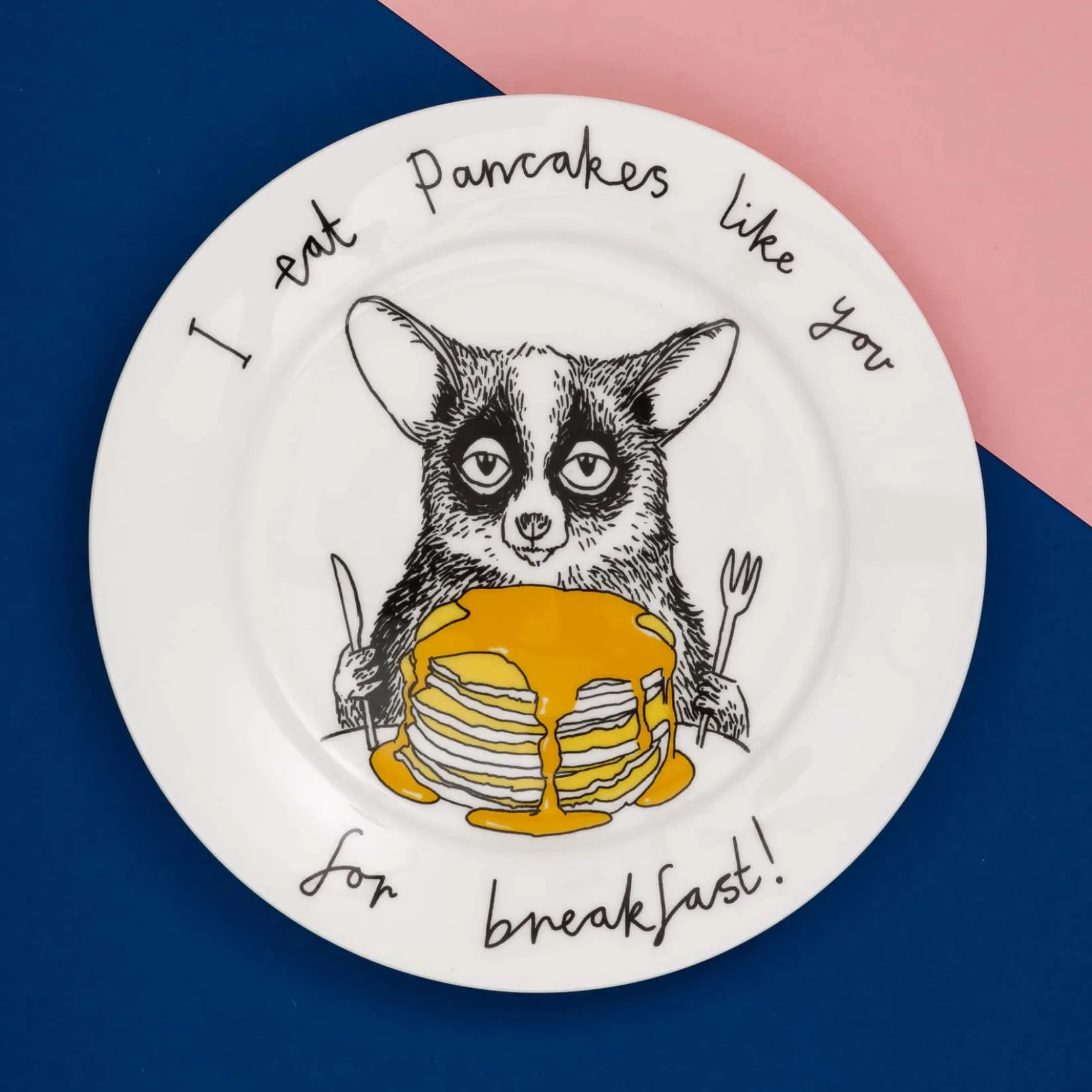 Sale I Eat Pancakes Like You For Breakfast! Side Plate, 20cm Tableware Brands|Made In The Uk