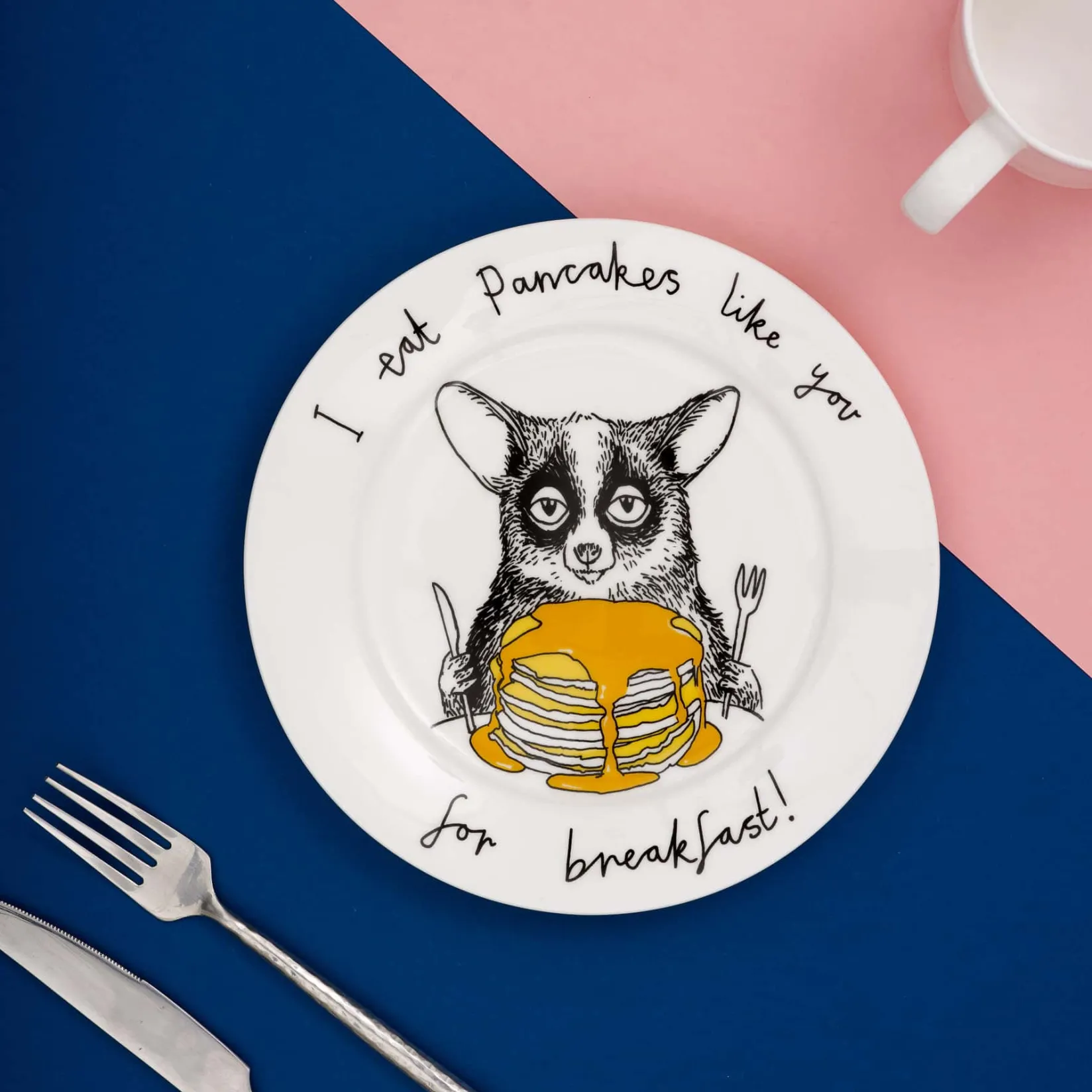 Sale I Eat Pancakes Like You For Breakfast! Side Plate, 20cm Tableware Brands|Made In The Uk